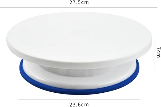 Cake Stand, 11 Inch Rotating Cake Turntable, Turns Smoothly Revolving Cake Spinner Stand,Cake Decorating Stand Plastic Cake Turntable Rotating Cake Base for Cake Frosting