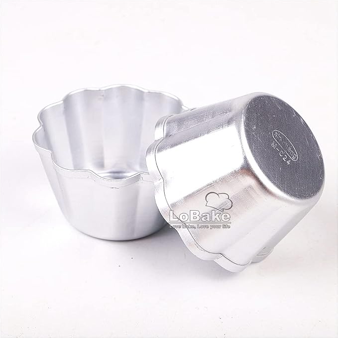 10pcs per lot Various Design Fluted Edge Wavy Flower Cup Boat Round Shape Aluminium Tart Mould Jelly Pudding Cup Cupcake Mold Baking (C24)