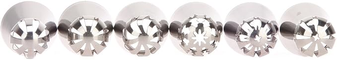 Russian Piping Tips - Professional Sphere Nozzles for Cake Decorating, Set of 6