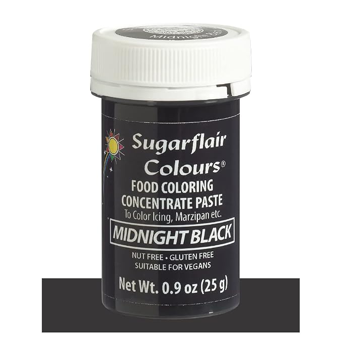 Sugarflair Food Coloring Concentrate Paste, 25 Grams Midnight Black