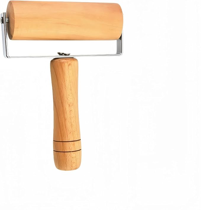 Pizza Rolling Pin, Small Rolling Pin, Non-Stick Wooden Dough Roller for Pizza Cookie Dumpling Ideal Baking Tools