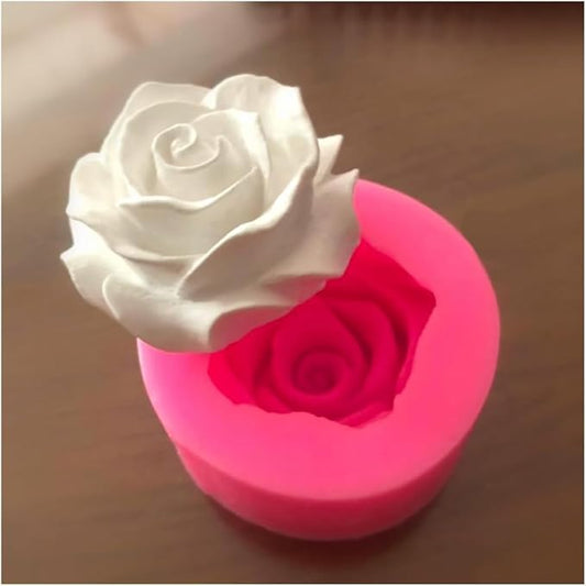 Blooming Rose Flower Silicone Mold - Chocolate & Candy Molds, Wedding Cake Decorating Tools, Fondant Sugarcraft Cake Molds