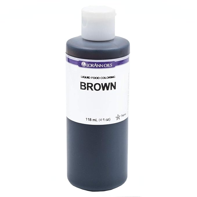 LorAnn Brown Liquid Food Coloring, 4 ounce bottle