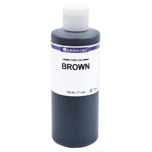 LorAnn Brown Liquid Food Coloring, 4 ounce bottle