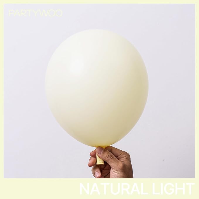 PartyWoo Pastel Yellow Balloons 127 pcs Different Sizes of 36 18 12 10 5 Inch Small Mini Light Pale Yellow Balloon Arch Kit Garland for Baby Shower Easter Birthday Party Decorations Yellow-Q07