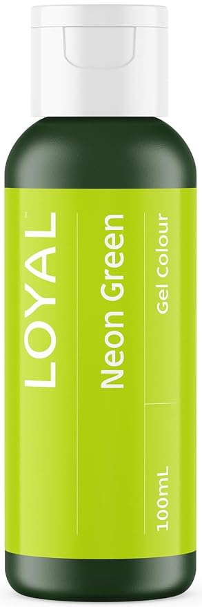 Loyal Gel Food Coloring | Vibrant Color for Buttercream, Fondant, Royal Icing, Gum Paste, Marzipan and Cake Batter | Gel-Based Concentrated Food Dye - 100ml Neon Green