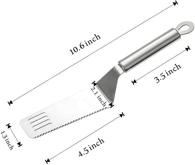 Stainless Steel Pie Cutter and Server, Cake Cutter and Pastry Spatula with Serrated Blade, Set of 1