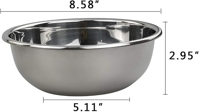 18/10 Stainless Steel Mixing Bowls, Nesting Bowls for Meal Prep, Serving, Baking, Set of 4