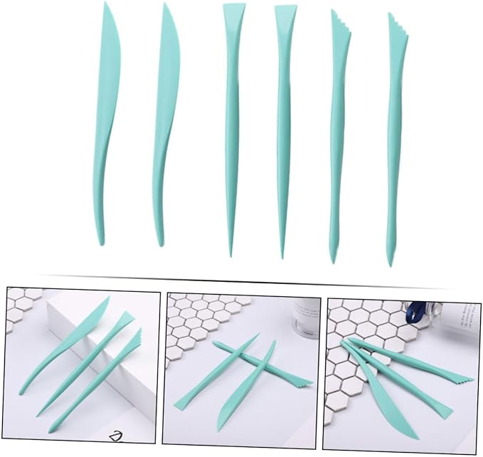Garneck Fondant Cake Modeling Tools Set Green Carving Kit for Cake Decorating Safe for Beginners Professionals Easy to Clean Baking Utensils