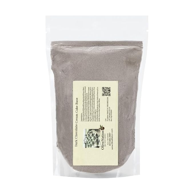 OliveNation Dark Chocolate Cream Cake Base - Easy to Prepare Dark Chocolate Creme Baking Mix with Dutch Process Cocoa for Rich, Extra-Moist Cakes, Cupcakes, Desserts, Great for Mix-Ins (80.00oz)