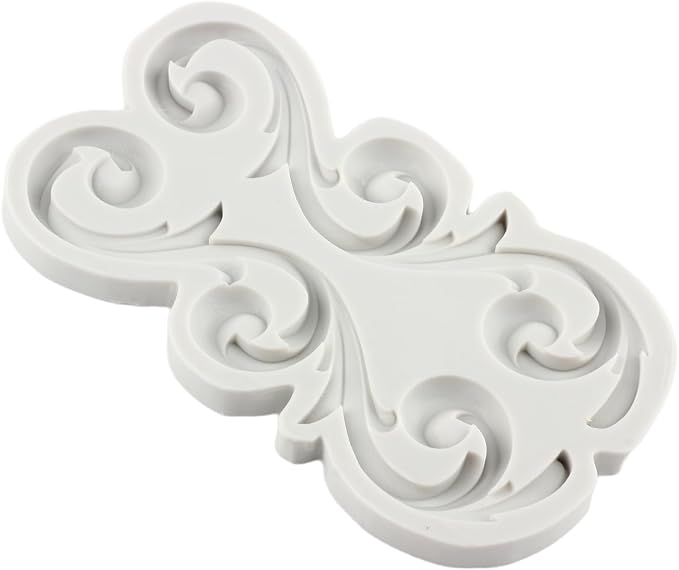 Baroque Scroll Relief Lace Silicone Cake Decorating Molds Curlicues Chocolate Molds Filigree Mold 3D Sculpted For Cake Toppers Gum Paste Polymer Clay