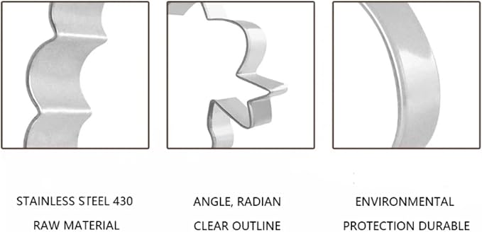 10PCS Stainless Steel Plaque Frame Cookie Cutters - Variety Shapes Fondant Cutters for Baking,Wedding,Birthday,Christmas,Metal Biscuit Molds for DIY Decorations