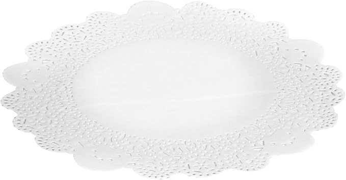 Restaurantware White Paper Doilies 4000 Count 8 x 8 Inch, Disposable, Long Lasting Absorbent Paper Doilies for Tables with Elegant Lace Finish for Pastries, Cupcakes, Cookies and Desserts