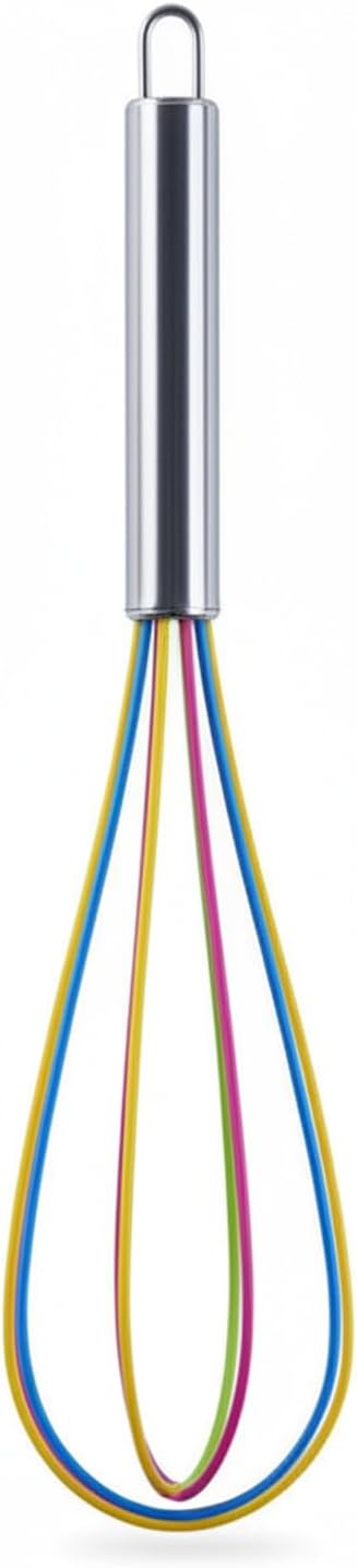 Protect Nonstick Cookware with this 13-Inch Silicone Coated Wire Whisk, Stainless Steel Kitchen Tool