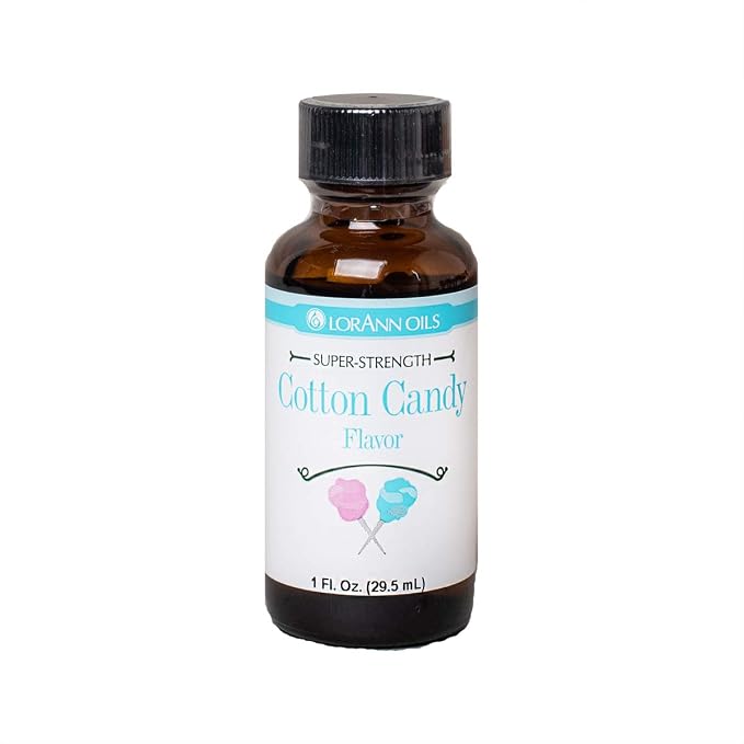 LorAnn Oils Super Strength Flavoring - Used For Candy Making, Flavoring Extracts, Baking, Hard Candy, and Flavor Oils - Bold, Natural Flavors 4X Stronger Than Extracts - Cotton Candy, 1 fl oz