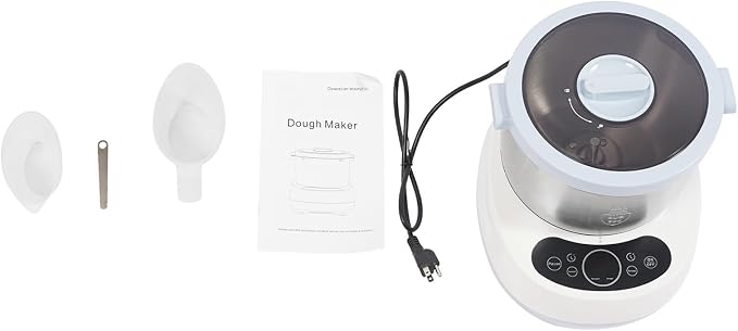 Electric Dough Maker with Ferment Function, Commercial & Home Dough Kneading Machine 5L/169oz Stainless Steel Mixer With Auto Timer & Touch Control for Bakeries, Restaurants, Home Kitchens (Blue)