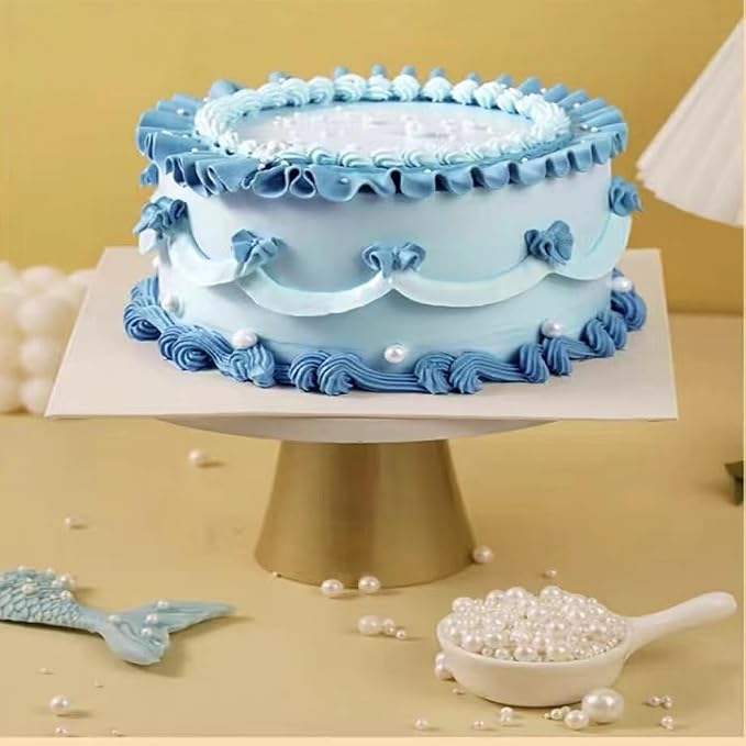 Sentovac White Pearl Sugar Sprinkles Edible Cake Decorating Pearl Candy Sprinkles Cookie Cake Cupcake Topper Baking Decorations Halloween Christmas Wedding Supplies