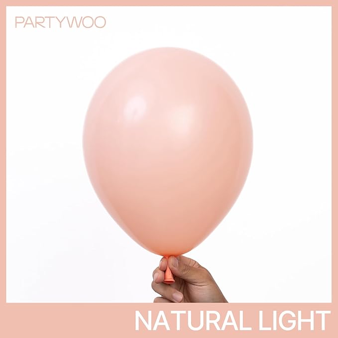 PartyWoo Baby Pink Balloons 140pcs Different Sizes of 18 12 10 5 Inch Pastel Light Pale Pink Peach Balloon Arch Kit Garland for Wedding Baby Shower Engagement Girl Birthday Party Decorations Pink-Q21
