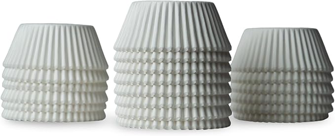 200 Paper Cupcake Liners, Muffin Liners or Baking Cups for Desserts, Muffins, Cupcakes and More Treats; Grease Proof, No Smell, Food Grade, Nut Serving Containers (White)
