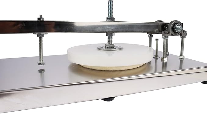 7.9Inch Pizza Dough Press Machine Stainless Steel Household Pizza Press with Plate Portable Commercial Dough Chapati Sheet Pizza Kitchen Dough Maker Tool