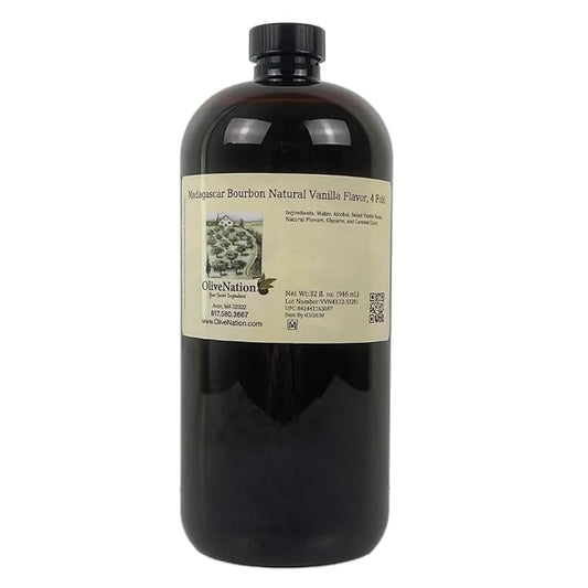 OliveNation Natural 4-Fold Vanilla Extract, 4x Extra Strength Vanilla for Baking, Cooking, Ice Cream, Frosting, Non-GMO, Gluten Free, Kosher, Vegan -
