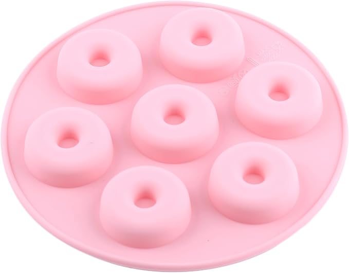 7 Cavity Mini Donut Shapes Silicone Chocolate Molds Doughnut Shaped Mold For Chocolate Candy Cake Decoration