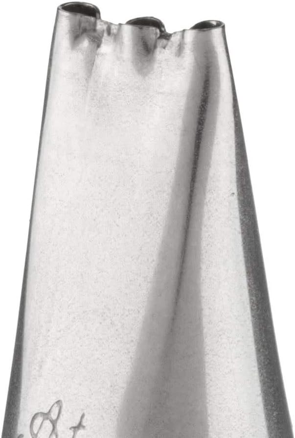 Ateco 89 3-Hole Open Star Piping Tip for Baking, Silver, Stainless Steel