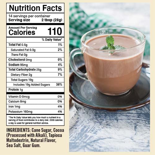 Castle Kitchen Hot Chocolate Mix Variety Pack (28 oz)– Classic Caramel Dark Chocolate and Marvelous Mint Dark Chocolate – Dairy-Free, Vegan, Non-GMO, Kosher Hot Cocoa – Just Add Water – 14 oz Each, Pack of 2
