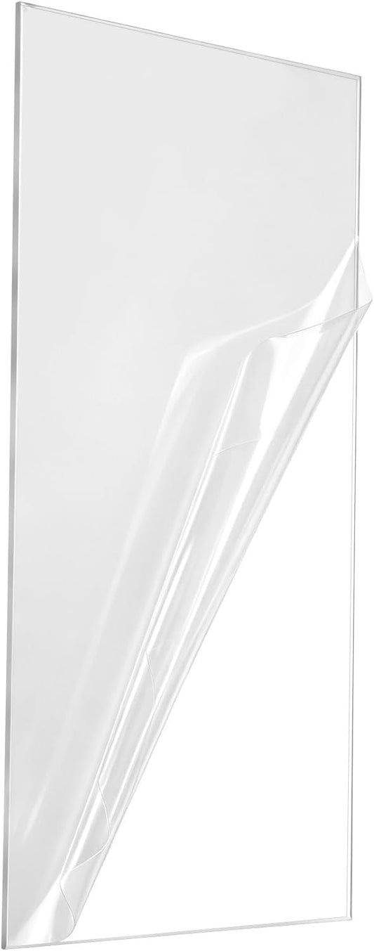 Acrylic Cake Scraper 8 Inch Clear Cake Scraper Smoother Large Smoother Acrylic Scrapers for Cream Frosting Pastry Cutter (With Protective Film)