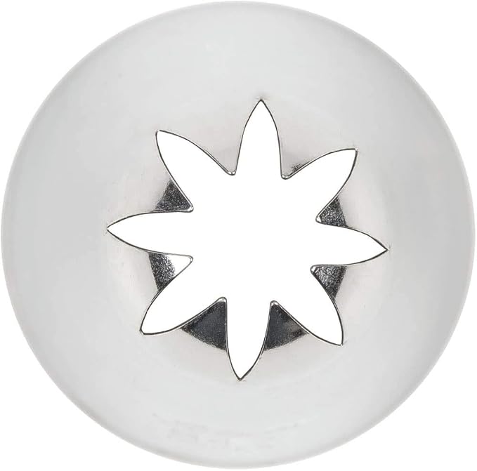 Ateco # 847 - Closed Star Pastry Tip .56'' Opening Diameter- Stainless Steel