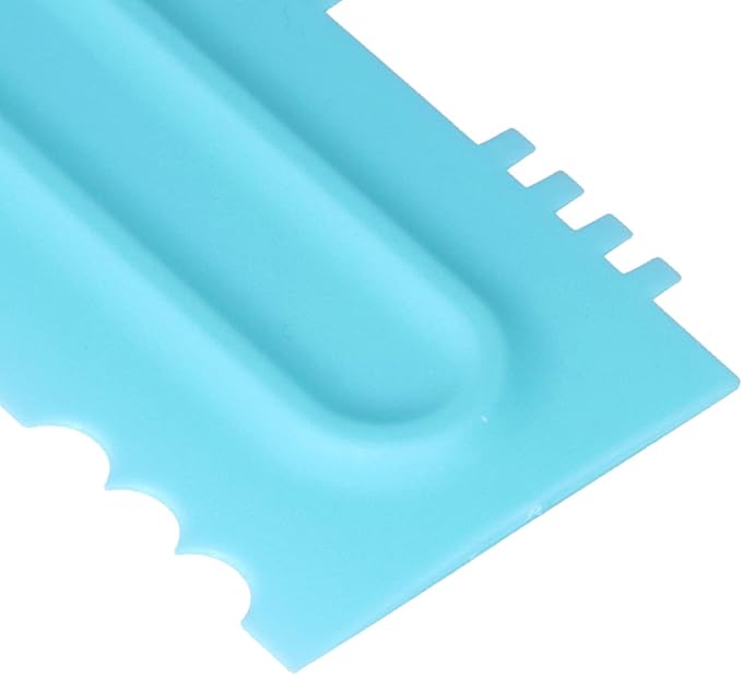 aqxreight Cake Scraper Cake Smoother, DIY Cream Dough Scraper Combs Fondant Cake Cutter Pattern Modeling Tool Fit for Home Kitchen Bakery Cake Decorating Kit (Single (randomly