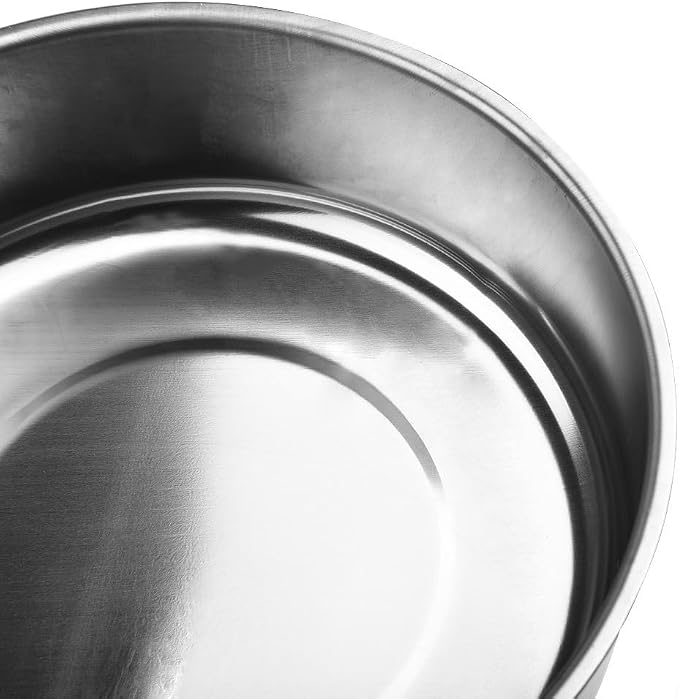 Stainless Steel Mixing Bowls Set with 5 Lids, 5-Piece Nesting Food Storage Containers for Meal Prep and Leftovers, Dishwasher Safe Kitchen Gadgets in Silver, Sizes 10cm to 18cm