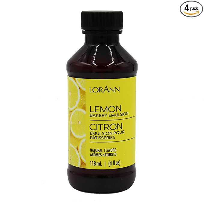 LorAnn Oils Lemon Bakery Emulsion: Tangy Essence, Perfect for Amplifying Citrus Tones in Cakes, Cookies & Desserts, Gluten-Free, Keto-Friendly, Extract Alternative Essential for Your Kitchen