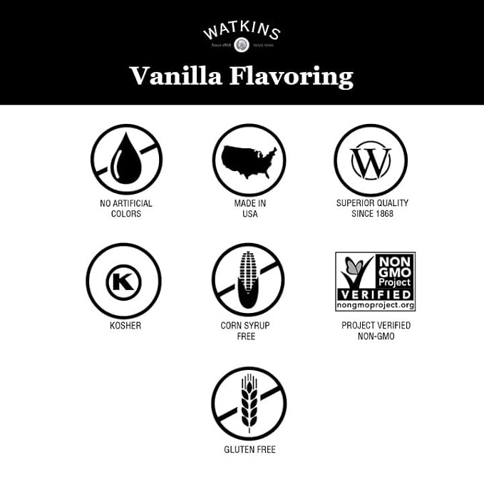 Watkins Vanilla Flavor, 2 Fl Oz (Pack of 12)