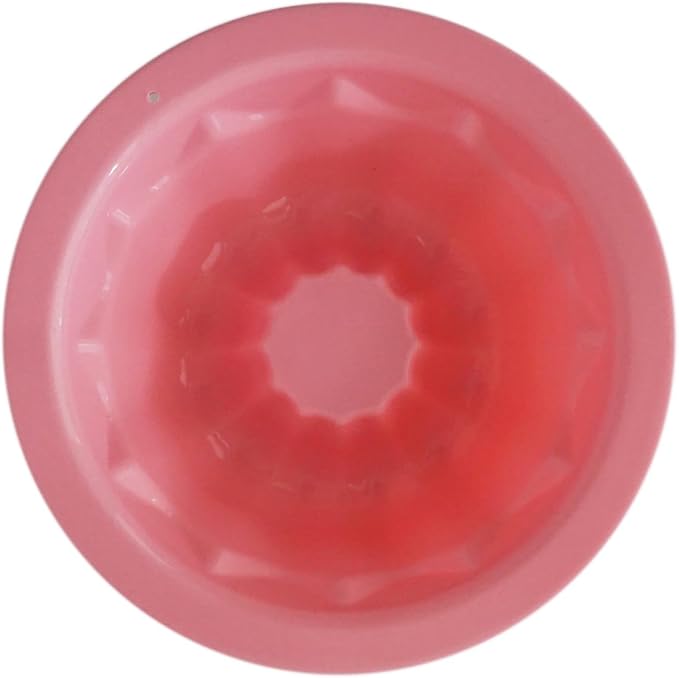 Silicone Small Fluted Cake Pans 4 Inch, Nonstick Baking Mold Pumpkin Shape, Reusable Round Mini Cake Pan Set, Individual Muffin Donut Pan for Cupcake, Jelly, Brownies- 6pcs, Pink