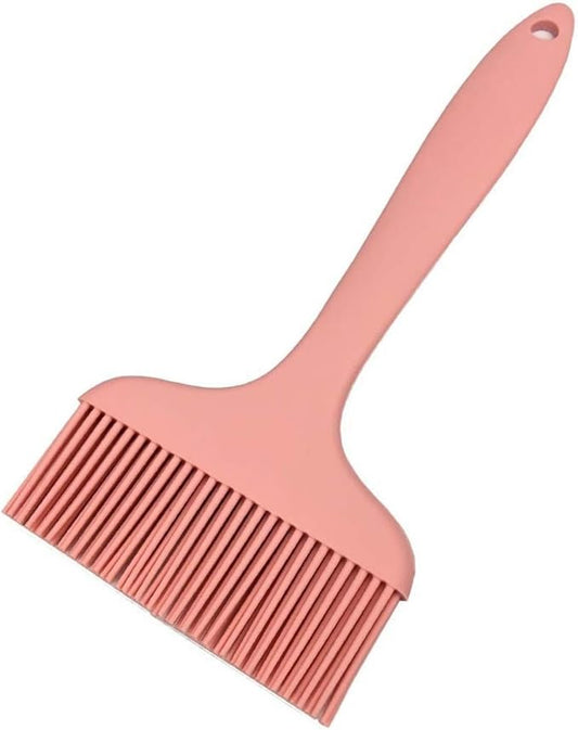 Basting Brush for Cooking, Heat Resistant Enlarged Brush Head Food Grade Silicone Effortless Cleaning Silicone Basting Brush, Dishwasher Safe Steel Core Silicone Brush for Oils Butter Marinades