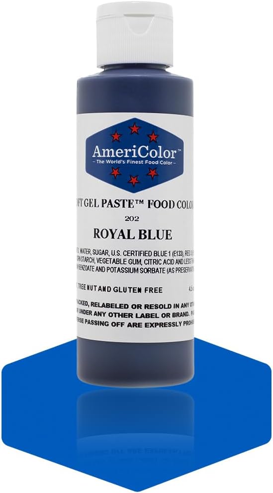 Americolor Soft Gel Paste Food Color, 4.5-Ounce, Royal Blue