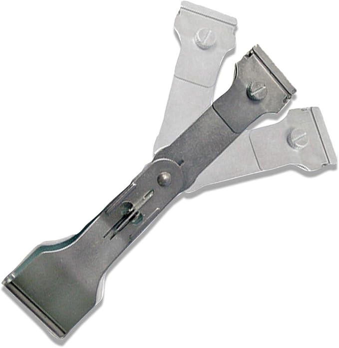 Metal 3-Way 8" Safety Razor Blade Scraper Tool - Remove Adhesive Stickers & More