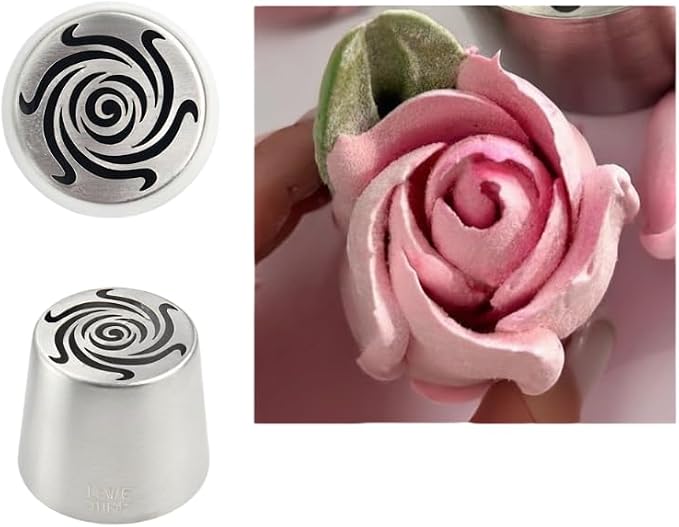 Extra Large Russian Piping Tip, Stainless Steel Flower Piping Tips Floral Icing Nozzles for Cake Decorating, Frosting, Cream Flower DIY Cookies