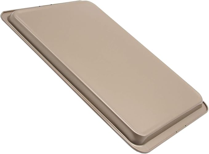 2PCS Cookie Sheet 10x14.5 Inch (Inner 9x13) Baking Sheet Nonstick Heavy Carbon Steel Baking Pans Bakeware
