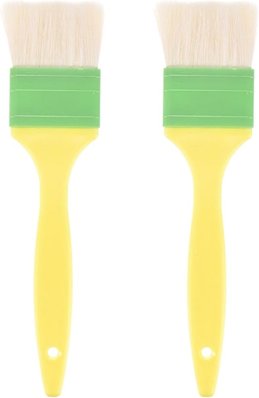 M METERXITY 2-Pack Pastry Brush, Wool Basting Baking BBQ Oil Brush for Cooking/Barbecue/Kitchen [2"]