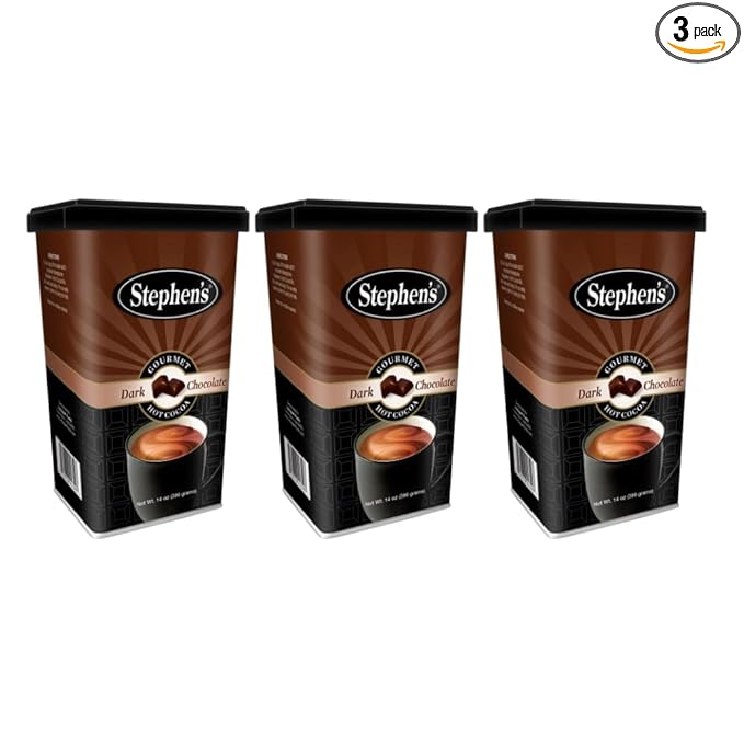 Stephen's Gourmet Hot Cocoa, Dark Chocolate, 14 OZ (Pack of 3)