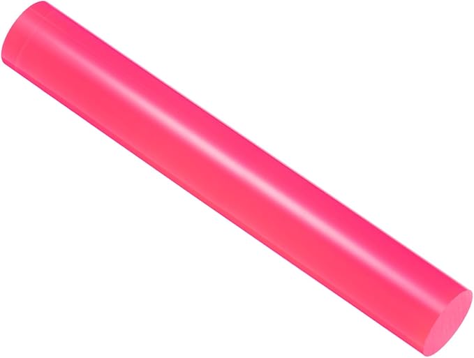 Acrylic Clay Roller, 7.28 Inch Length 1 Inch Dia., Acrylic Non-Stick Rolling Pin Roller Rose Red - (Applications: for Shaping Sculpting)