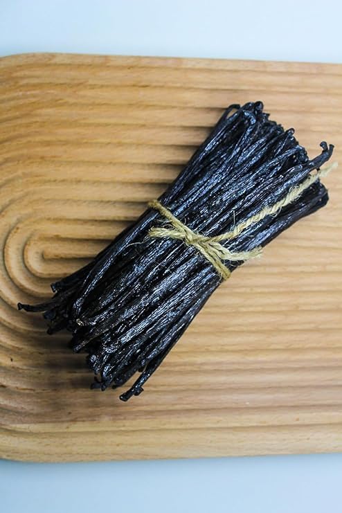 25 Aromatic Tahitian Vanilla Beans for Making Vanilla Extract, Whole Vanilla Beans Extract Grade 5-5.5 inches, Perfect For Homemade, baking and cooking