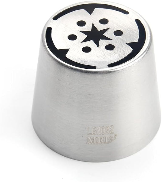 1 Piece Stainless Steel Extra Large Pretty Flower Icing Tip,Cake Decorating Piping Nozzle for Cupcakes Marshmallow Bouquet,Pastry Frosting Russian Piping Tip,Bakery Sugar Craft Tools