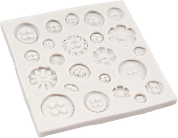 Button Fondant Silicone Mold For Chocolate Candy Cake Decoration Cupcake Topper Gum Paste Polymer Clay