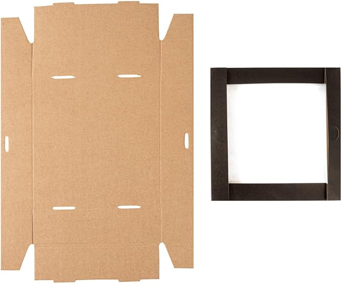 Restaurantware Cater Tek 9 x 9 x 2.4 Inch Baked Goods Boxes 100 Greaseproof Pastry Boxes - Window Lids Insert Tab Lock Black Paper Catering Boxes Easy Assembly For Charcuterie Or Cupcakes
