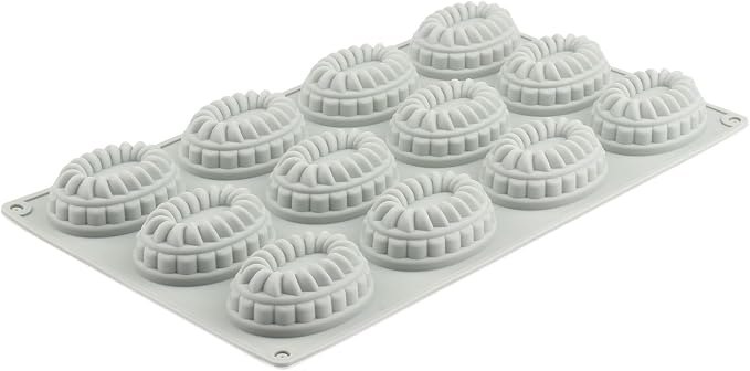 12 Cavity Braided Donut Silicone Candy Molds Wreath Chocolate Mold For Candy Chocolate Cake Decoration