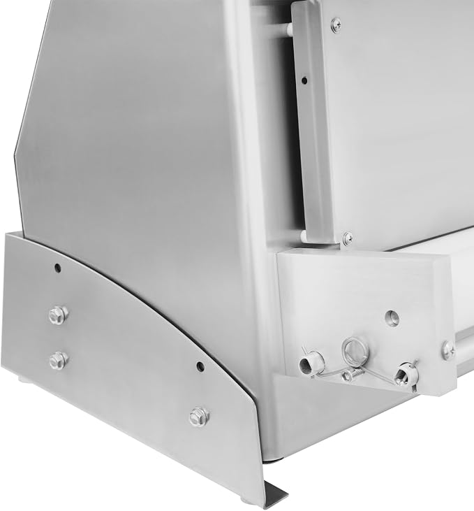 3-18 Inch Commercial Electric Pizza Dough Roller Sheeter, 450W Pure Copper Motor Pastry Press Machine, 1-5.5mm Adjustable Thickness, Foot Switch & Dual Installation for Home & Pizzeria