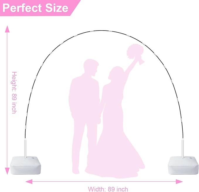 Balloon Arch Kit, 7.4ft Balloon Arch Stand Frame with Base: for Wedding Baby Shower Birthday Party Decorations